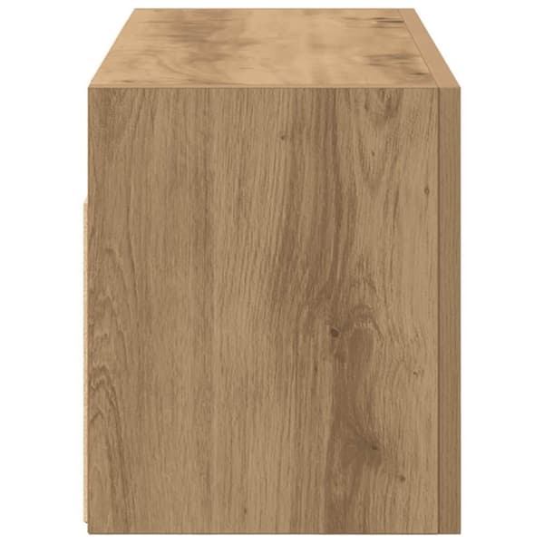 vidaXL væghængt badeværelsesskab 60x25x30 cm konstrueret træ kunsteg