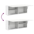 Miniatyrbilde 9 av 11: vidaXL Veggskap til baderom hvit 100x25x40 cm konstruert tre