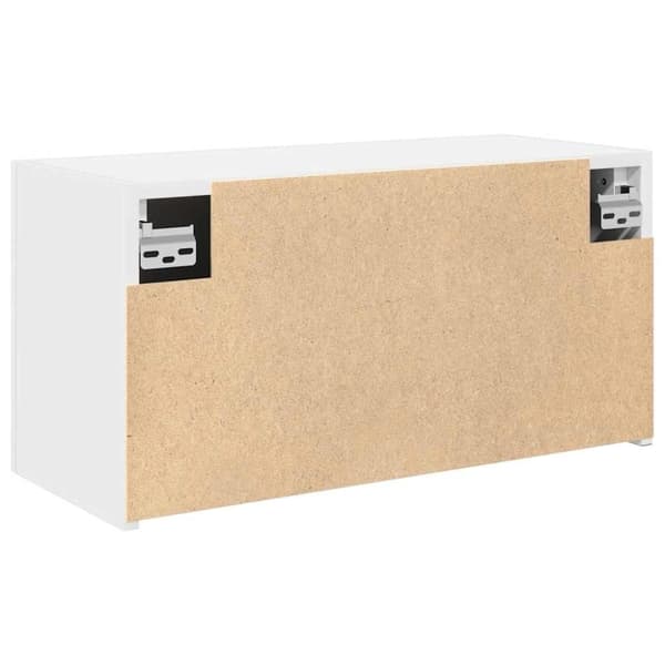 vidaXL væghængt badeværelsesskab 60x25x30 cm konstrueret træ hvid