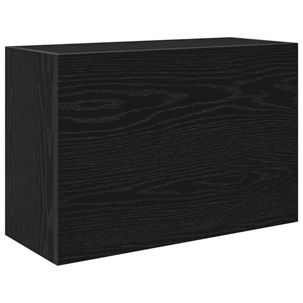 vidaXL Kylpyhuoneen seinäkaappi musta 60x25x40 cm tekninen puu