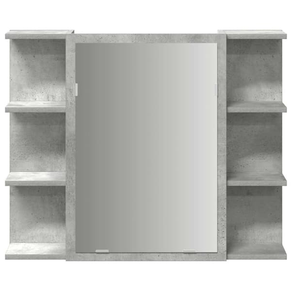 vidaXL Kylpyhuoneen peilikaappi betoninharmaa 80x20,5x64 cm lastulevy