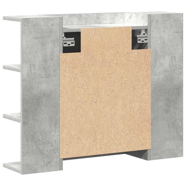vidaXL Kylpyhuoneen peilikaappi betoninharmaa 80x20,5x64 cm lastulevy