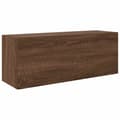 Miniatyrbillede 1 af 2: vidaXL væghængt badeværelsesskab 80x25x30 cm konstrueret træ brun eg
