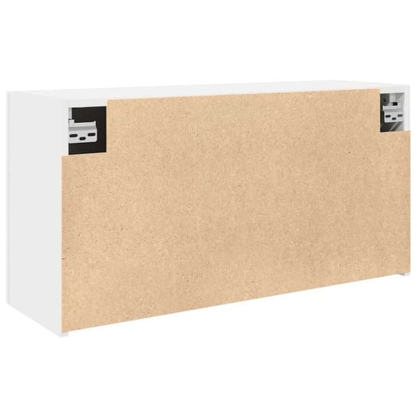 vidaXL væghængt badeværelsesskab 80x25x40 cm konstrueret træ hvid