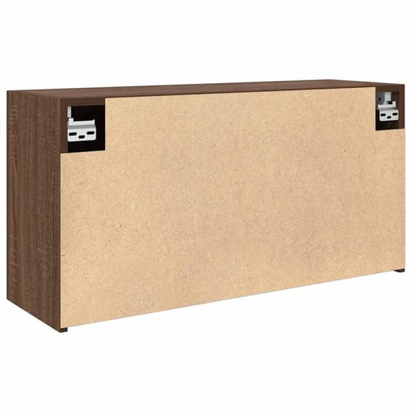 vidaXL væghængt badeværelsesskab 80x25x40 cm konstrueret træ brun eg