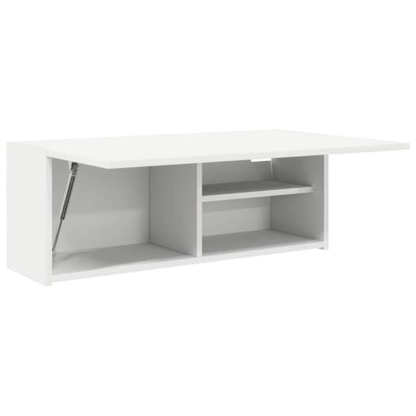 vidaXL væghængt badeværelsesskab 80x25x30 cm konstrueret træ hvid