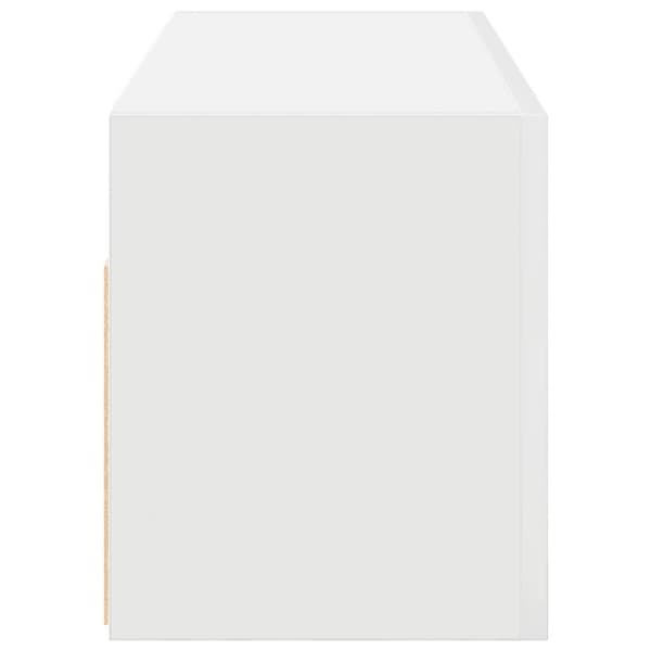 vidaXL væghængt badeværelsesskab 80x25x30 cm konstrueret træ hvid