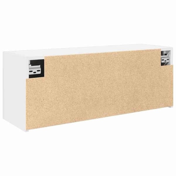 vidaXL væghængt badeværelsesskab 80x25x30 cm konstrueret træ hvid