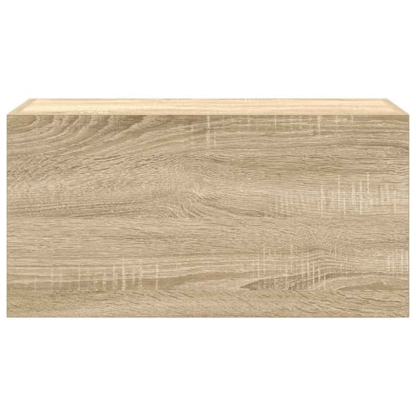 vidaXL væghængt badeværelsesskab 60x25x30 cm konstrueret træ sonoma-eg