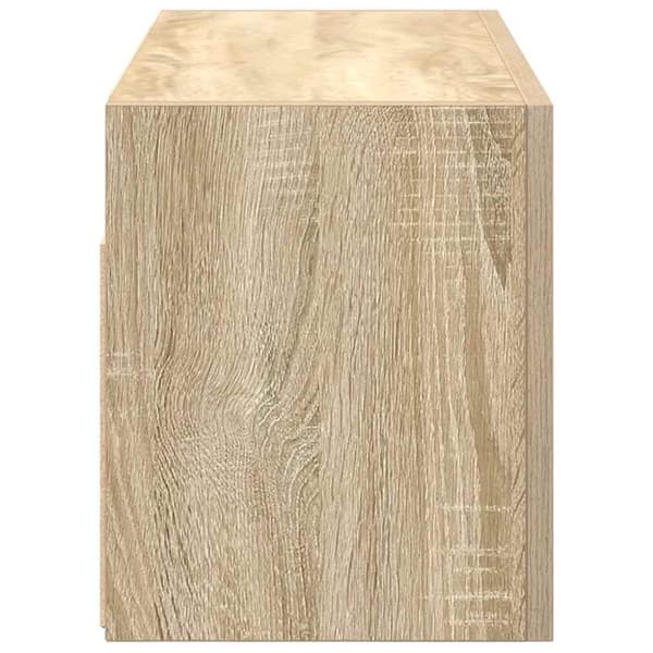 vidaXL væghængt badeværelsesskab 60x25x30 cm konstrueret træ sonoma-eg