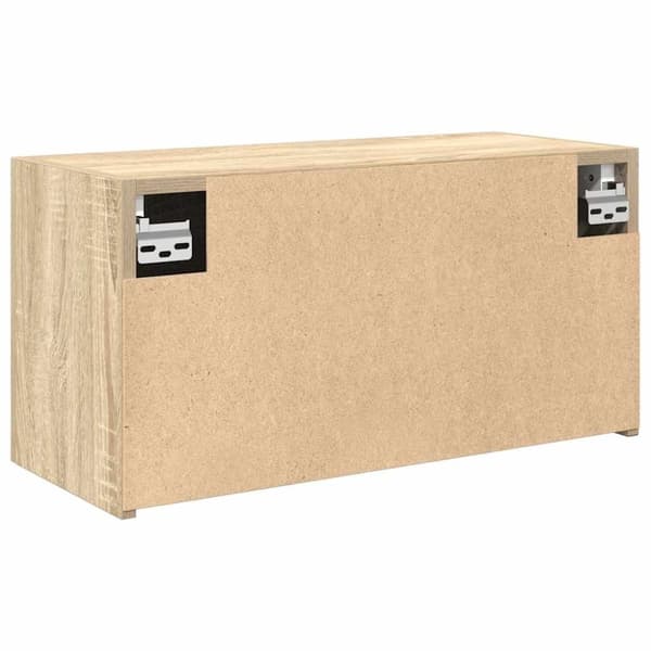 vidaXL væghængt badeværelsesskab 60x25x30 cm konstrueret træ sonoma-eg