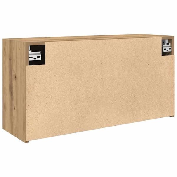 vidaXL væghængt badeværelsesskab 80x25x40 cm konstrueret træ kunsteg
