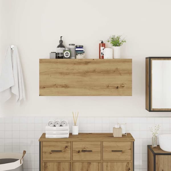 vidaXL Kylpyhuoneen seinäkaappi artesaani 100x25x40 cm tekninen puu