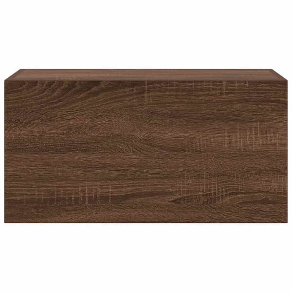 vidaXL væghængt badeværelsesskab 60x25x30 cm konstrueret træ brun eg