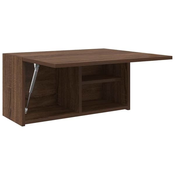 vidaXL væghængt badeværelsesskab 60x25x30 cm konstrueret træ brun eg