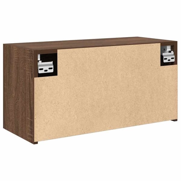 vidaXL væghængt badeværelsesskab 60x25x30 cm konstrueret træ brun eg