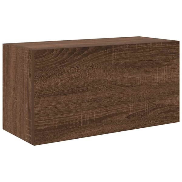 vidaXL væghængt badeværelsesskab 60x25x30 cm konstrueret træ brun eg