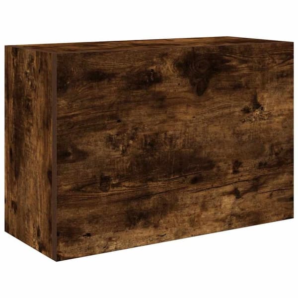 vidaXL væghængt badeværelsesskab 60x25x40 cm konstrueret træ røget eg
