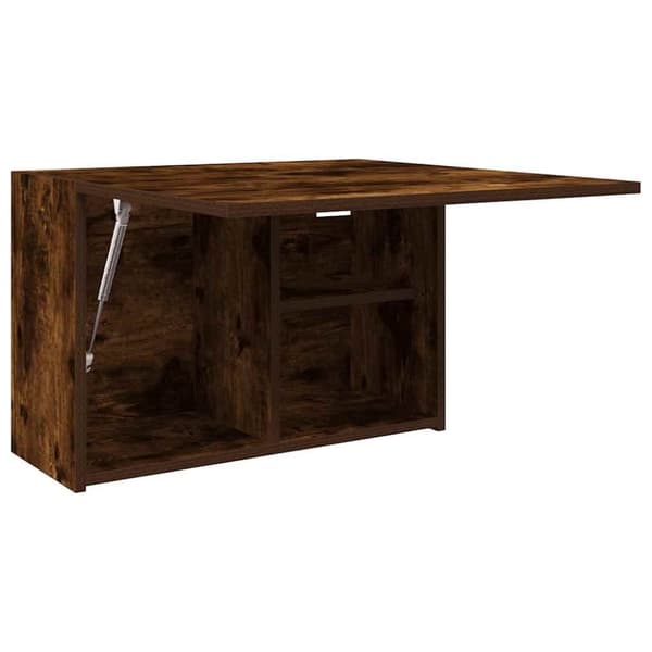 vidaXL væghængt badeværelsesskab 60x25x40 cm konstrueret træ røget eg