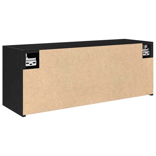 vidaXL væghængt badeværelsesskab 80x25x30 cm konstrueret træ sort