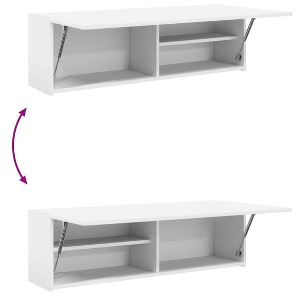 vidaXL Väggskåp för badrum vit 100x25x30 cm konstruerat trä