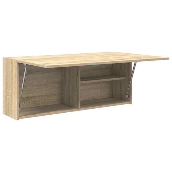 vidaXL Veggskap til baderom sonoma eik 100x25x40 cm konstruert tre