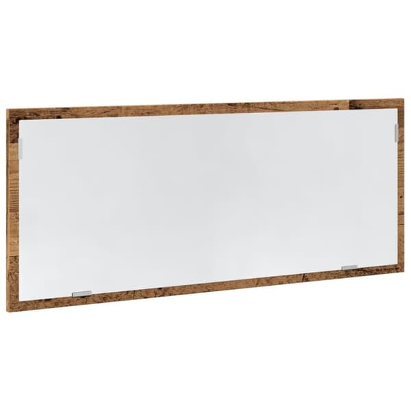 vidaXL LED-badeværelsesspejl 100x8,5x37 cm konstrueret træ antikt eg
