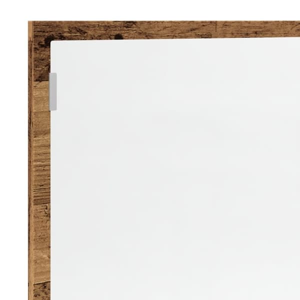 vidaXL LED-badeværelsesspejl 100x8,5x37 cm konstrueret træ antikt eg