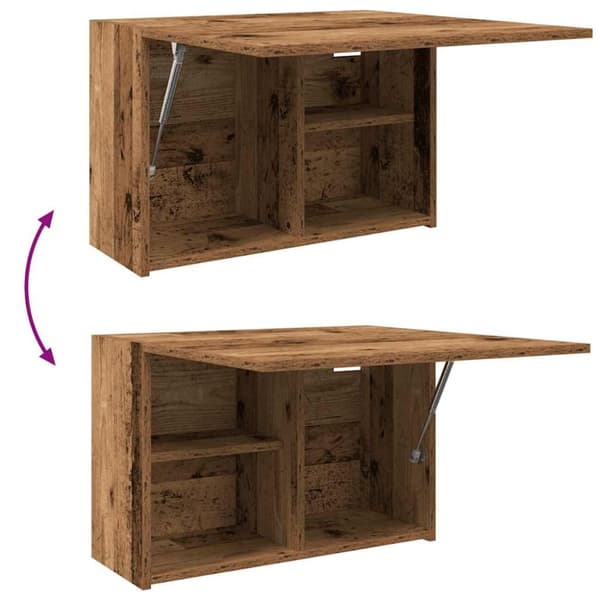 vidaXL Kylpyhuoneen seinäkaappi vanha puu 60x25x40 cm tekninen puu