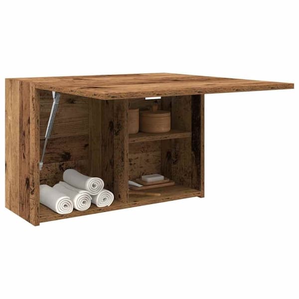 vidaXL Kylpyhuoneen seinäkaappi vanha puu 60x25x40 cm tekninen puu