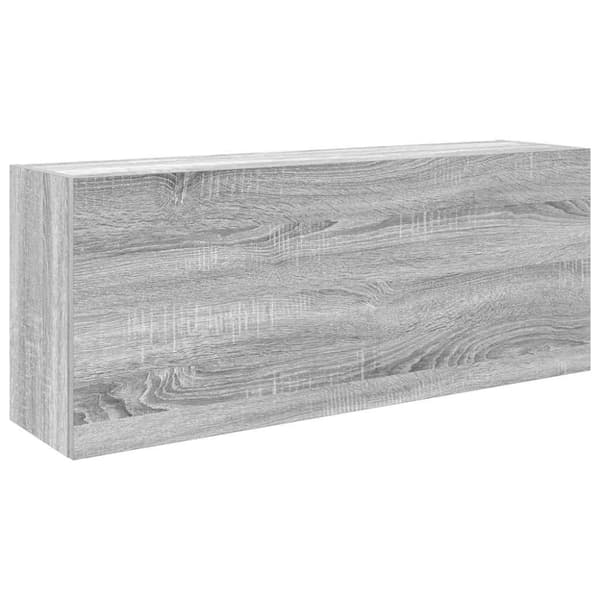 vidaXL væghængt badeværelsesskab 100x25x40 cm konstrueret træ