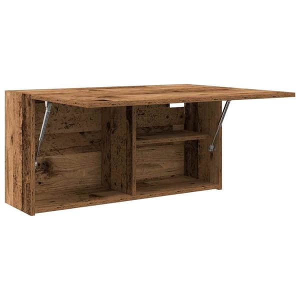 vidaXL Kylpyhuoneen seinäkaappi vanha puu 80x25x40 cm tekninen puu