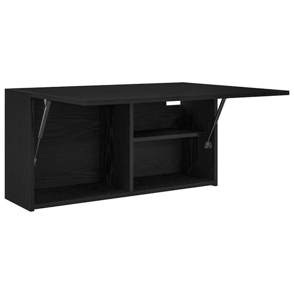 vidaXL Kylpyhuoneen seinäkaappi musta 80x25x40 cm tekninen puu