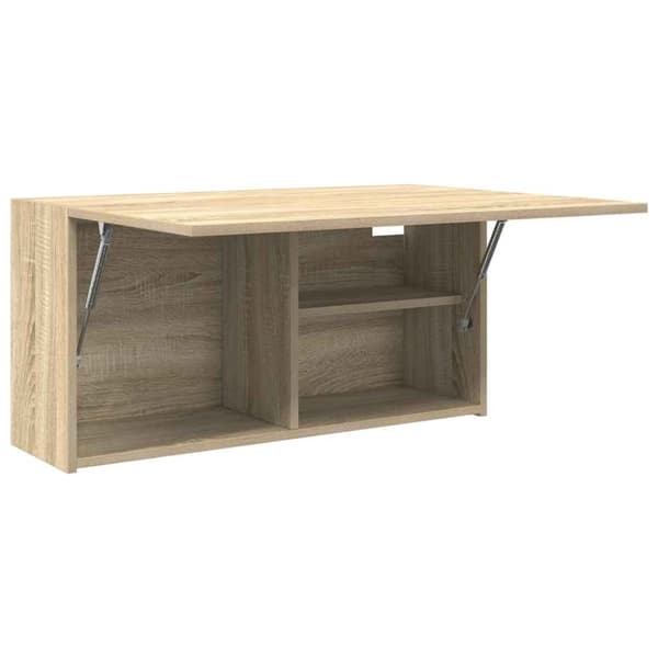 vidaXL Veggskap til baderom sonoma eik 80x25x40 cm konstruert tre
