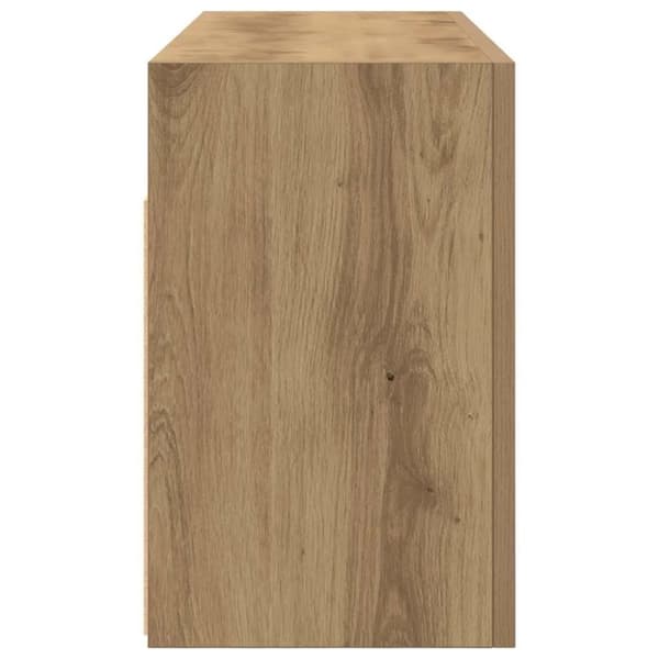 vidaXL Veggskap til baderom artisan eik 80x25x40 cm konstruert tre