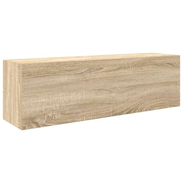 vidaXL Väggskåp för badrum sonoma-ek 100x25x30 cm konstruerat trä