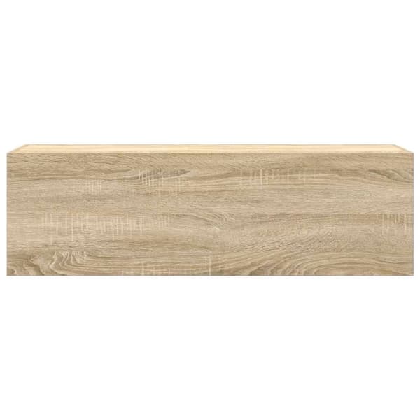 vidaXL Väggskåp för badrum sonoma-ek 100x25x30 cm konstruerat trä