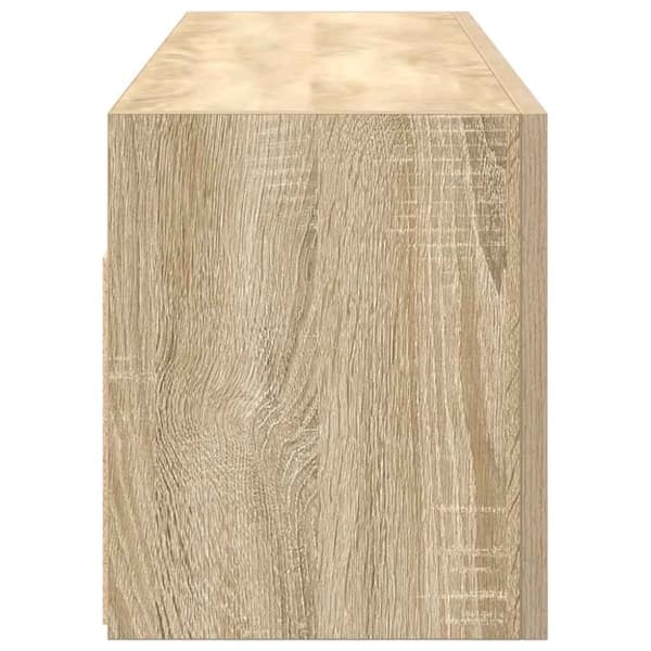 vidaXL Väggskåp för badrum sonoma-ek 100x25x30 cm konstruerat trä