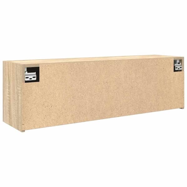 vidaXL Väggskåp för badrum sonoma-ek 100x25x30 cm konstruerat trä