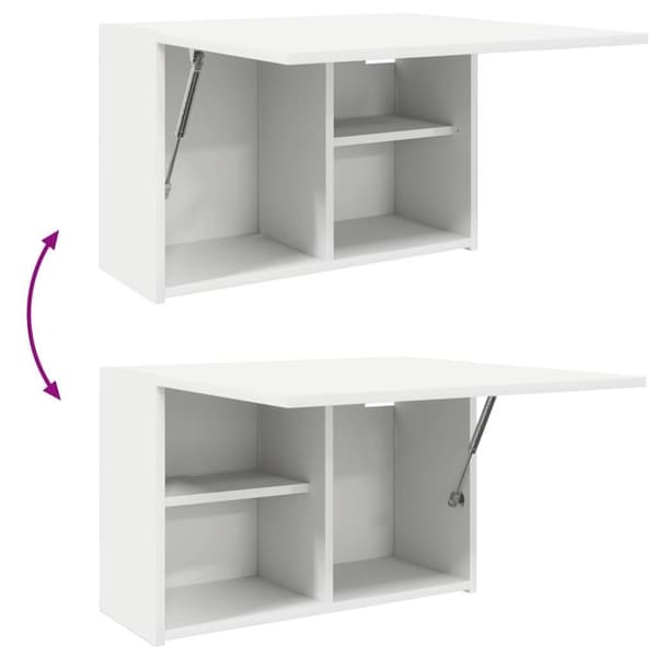 vidaXL væghængt badeværelsesskab 60x25x40 cm konstrueret træ hvid