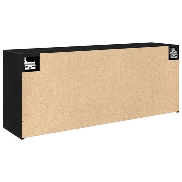 vidaXL væghængt badeværelsesskab 100x25x40 cm konstrueret træ sort