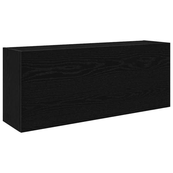 vidaXL væghængt badeværelsesskab 100x25x40 cm konstrueret træ sort