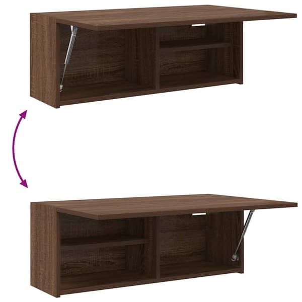 vidaXL Väggskåp för badrum brun ek 80x25x30 cm konstruerat trä