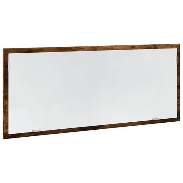 vidaXL Baderomsspeil med LED røkt eik 100x8,5x37 cm konstruert tre