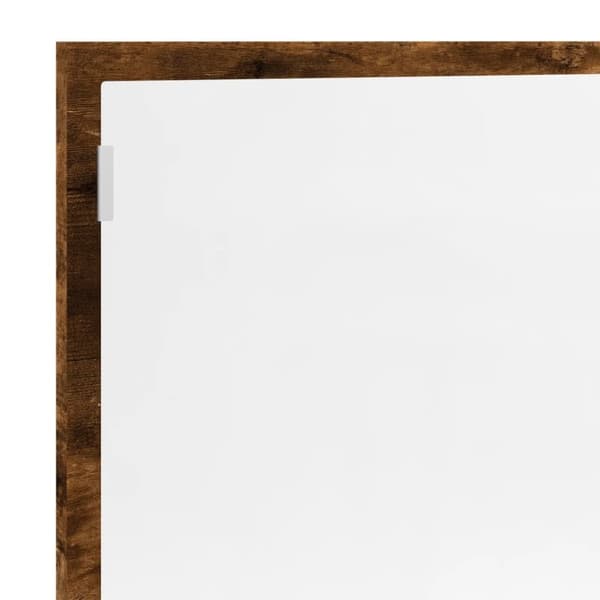 vidaXL Baderomsspeil med LED røkt eik 100x8,5x37 cm konstruert tre