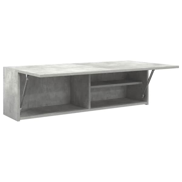 vidaXL Väggskåp för badrum betonggrå 100x25x30 cm konstruerat trä