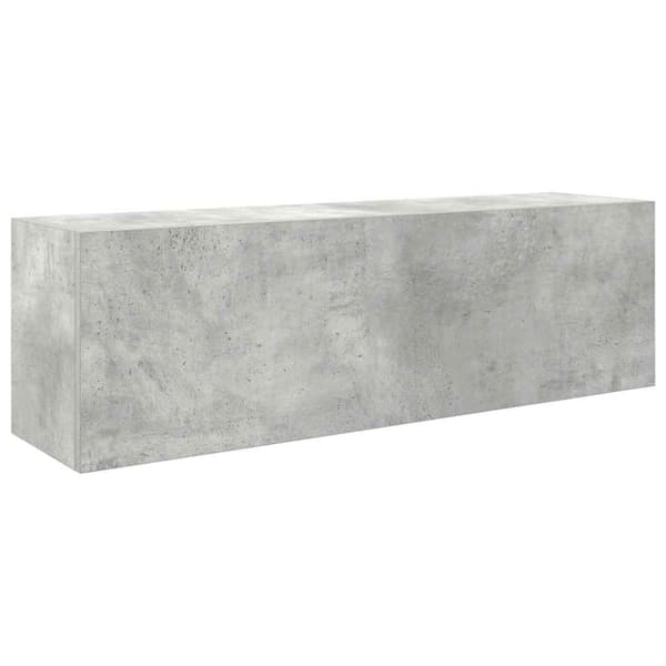 vidaXL Väggskåp för badrum betonggrå 100x25x30 cm konstruerat trä