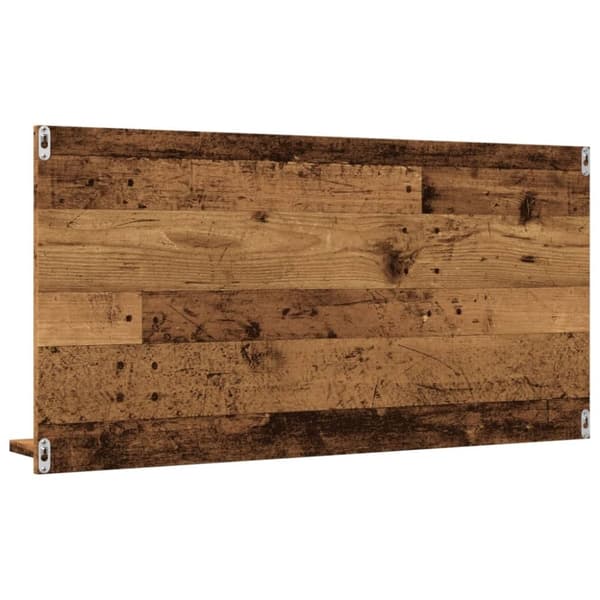 vidaXL badeværelsesskab m. spejl 90x11x45cm konstrueret træ antikt træ