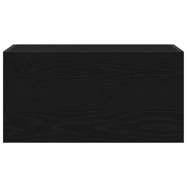 vidaXL væghængt badeværelsesskab 60x25x30 cm konstrueret træ sort