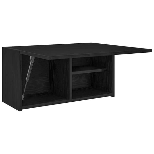 vidaXL væghængt badeværelsesskab 60x25x30 cm konstrueret træ sort